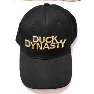Duck Dynasty Hat Black Cotton Adjustable Cap Mens Buckle Strap Baseball Cap